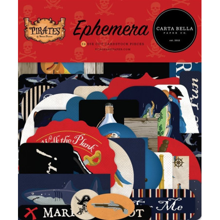 Carta Bella Pirates Ephemera 34pz