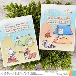 Mama Elephant AROUND THE CAMPFIRE Clear Stamp