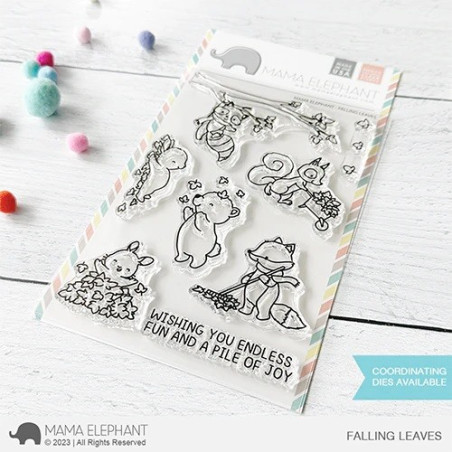 Mama Elephant FALLING LEAVES Clear Stamp