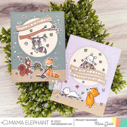 Mama Elephant FALLING LEAVES Clear Stamp