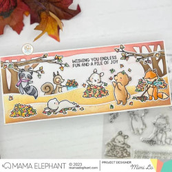 Mama Elephant FALLING LEAVES Clear Stamp
