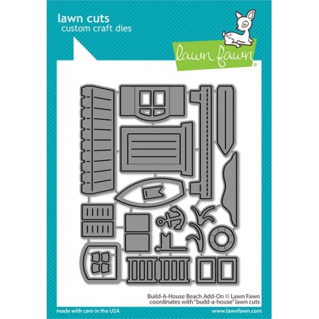 LAWN FAWN Build-A-House Beach Add-On Cuts