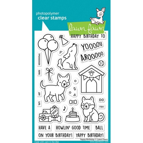 LAWN FAWN Yappy Birthday Clear Stamp