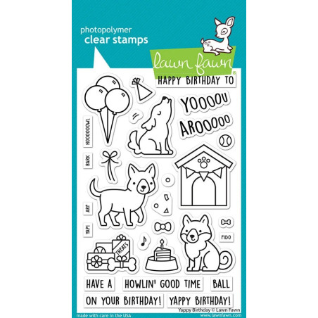 LAWN FAWN Yappy Birthday Clear Stamp