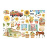 Stamperia Sunflower Art Ephemera Elemens and Sunflowers 36pz
