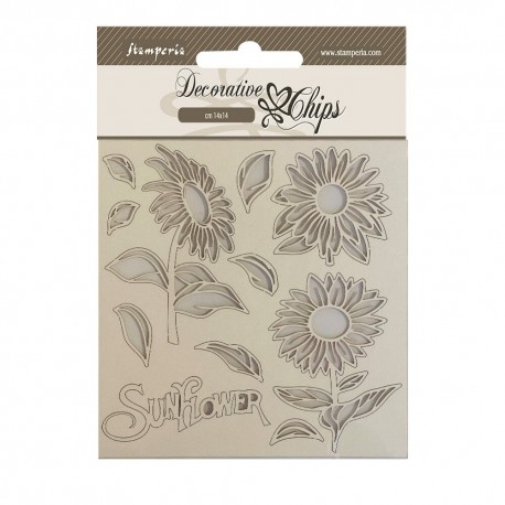 Stamperia Decorative Chips Sunflower Art