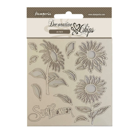 Stamperia Decorative Chips Sunflower Art