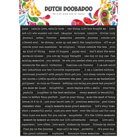 Dutch Doobadoo Dutch Sticker Art A5 Quotes