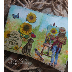 Stamperia Sunflower Art Ephemera Elemens and Sunflowers 36pz