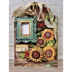 Stamperia Sunflower Art Thick Stencil Wood Texture 18x18cm