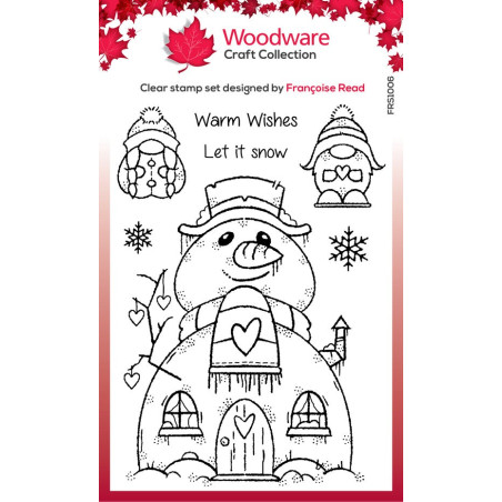 Woodware Craft Collection Snow Gnomes Clear Stamps
