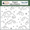 Echo Park Swirly Clouds Designer Stencil