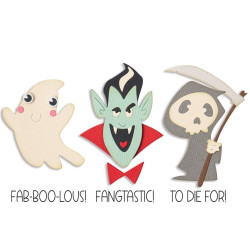 Framelits Die Set 3pz with Stamps - Spooky Friends 666315