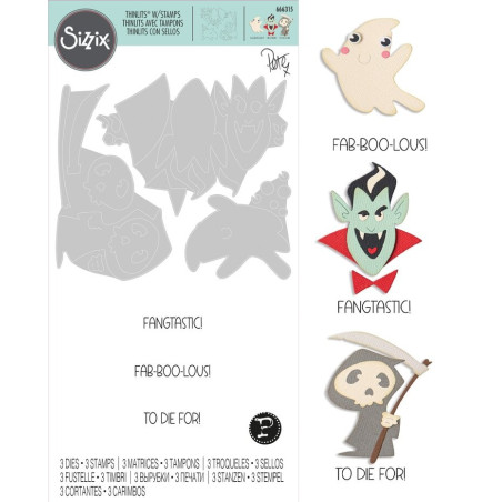 Framelits Die Set 3pz with Stamps - Spooky Friends 666315