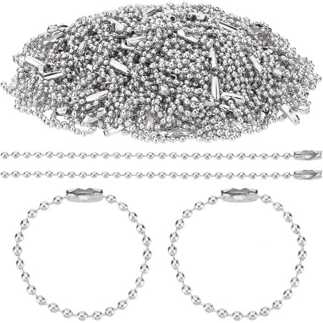 6 Catenelle ARGENTO con Connettori 10cm