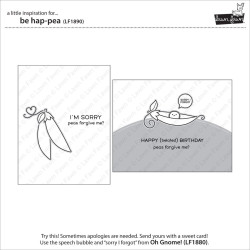 Lawn Fawn Stamp Set Be Hap-Pea