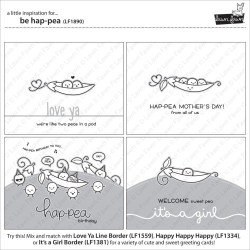 Lawn Fawn Stamp Set Be Hap-Pea