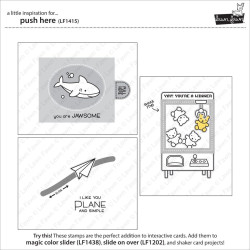 Lawn Fawn Push Here Stamp Set