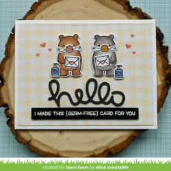 LAWN FAWN Germ-Free Bear Clear Stamp