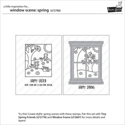 LAWN FAWN Window Scene Spring Clear Stamp