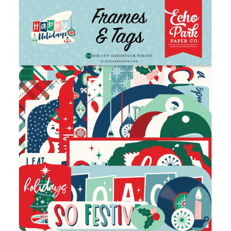 Echo Park Happy Holidays Frames & Tags 34pz