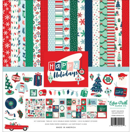 Echo Park Happy Holidays Collection Kit 30x30cm