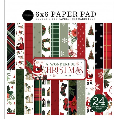 Carta Bella A Wonderful Christmas Paper Pad 15x15cm