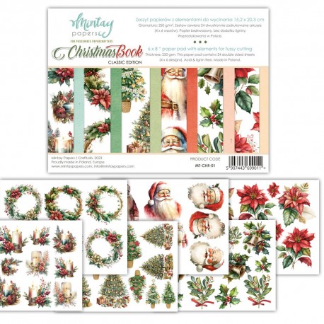 Mintay Papers Christmas Book 1 Elements for Precise Cutting 15x20cm