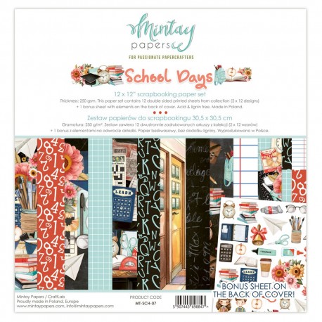 Mintay Papers SCHOOL DAYS Paper Pad 30x30cm