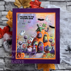 Woodware Craft Collection Pumpkin House Clear Stamps