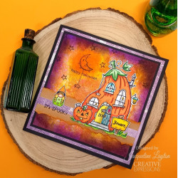 Woodware Craft Collection Pumpkin House Clear Stamps