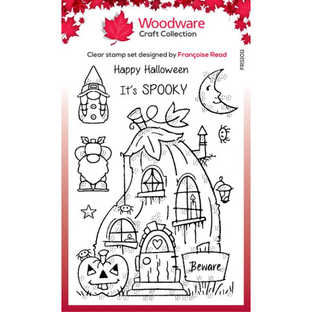 Woodware Craft Collection Pumpkin House Clear Stamps