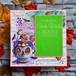 Woodware Craft Collection Spooky Cup Clear Stamps