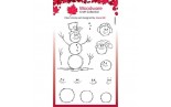 Woodware Craft Collection Bubble Snowmen Clear Stamps