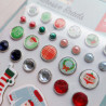 Echo Park Happy Holidays Adhesive Brads 25pz+5 Chipboard
