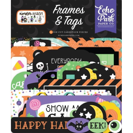 Echo Park Monster Mash Frames & Tags 34pz