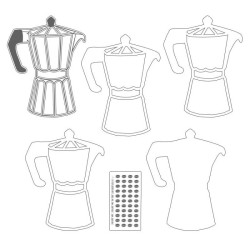 Piatek13 Light Chipboard SHAKER BASE COFFEE MAKER