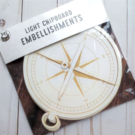 Piatek13 Light Chipboard Embellishments ALBUM BASE COMPASS 10