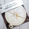 Piatek13 Light Chipboard Embellishments ALBUM BASE COMPASS 10