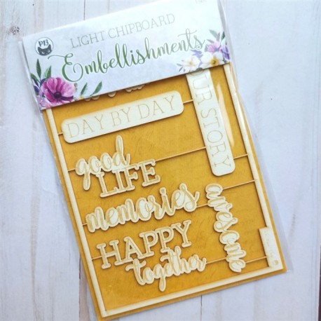 Piatek13 Light Chipboard Embellishments TIME TO RELAX 07