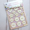 Piatek13 Light Chipboard Embellishments STITCHED WITH LOVE 06