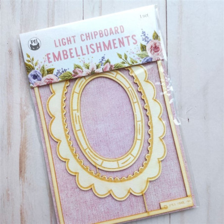 Piatek13 Light Chipboard Embellishments Stitched With Love 03