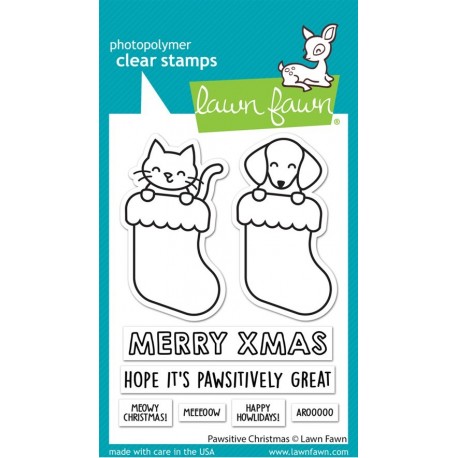 LAWN FAWN Pawsitive Christmas Clear Stamp