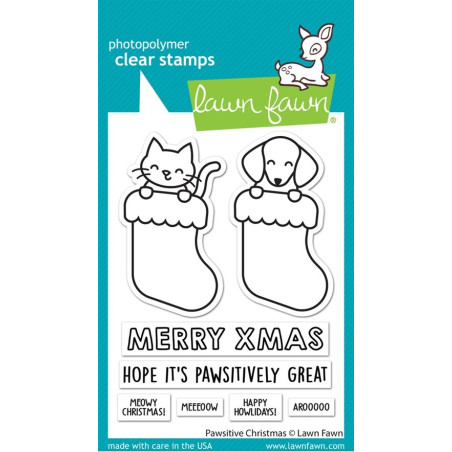 LAWN FAWN Pawsitive Christmas Clear Stamp
