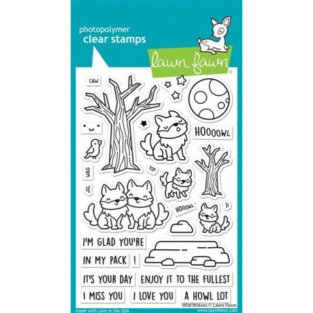 LAWN FAWN Wild Wolves Clear Stamp