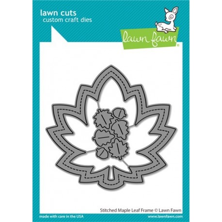 LAWN FAWN Stitched Maple Leaf Frame Cuts