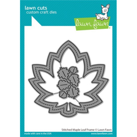 LAWN FAWN Stitched Maple Leaf Frame Cuts
