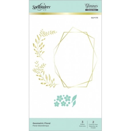 Spellbinders Geometric Floral Glimmer Hot Foil Plate & Die Sets