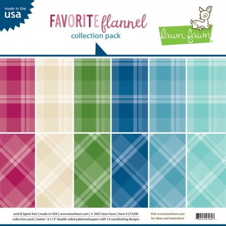 LAWN FAWN Favorite Flannel Paper Pack 30x30m