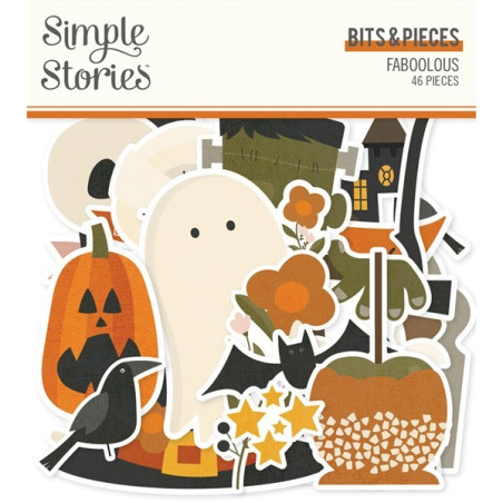 Simple Stories FaBOOlous  Bits & Pieces 46pz